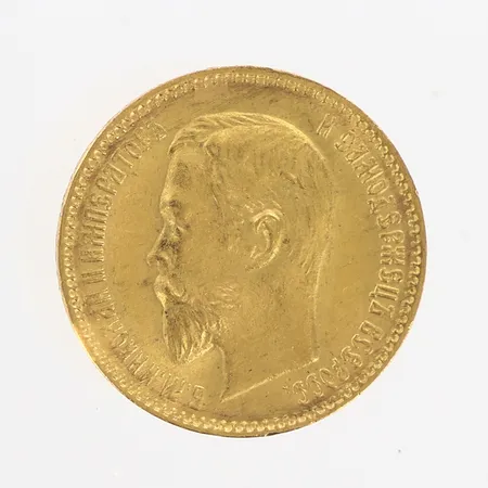 Mynt 5 Rubel Nicholas II 1903, Ø18,5, 21,6K Vikt: 4,3 g