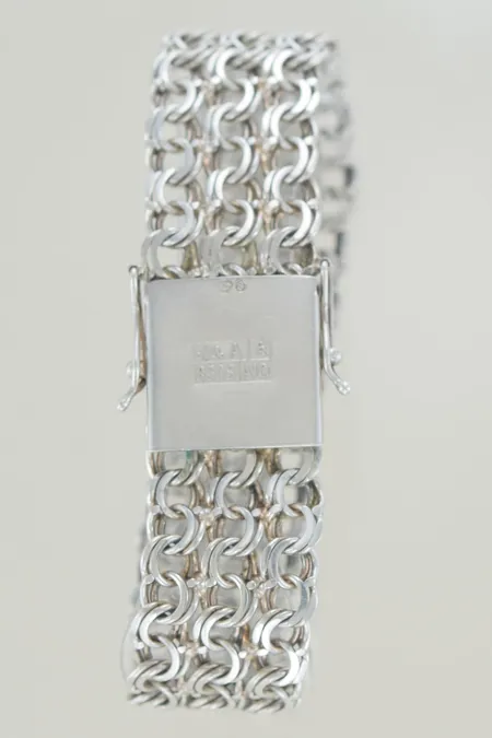 Armband X-länk längd 20,5 cm bredd 2 cm silver 830/1000 Vikt: 40,9 g
