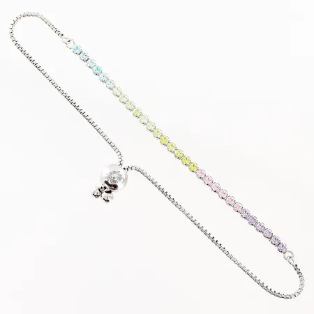 Armband Pandora sliding/reglerbar längd max 20cm ej öppningsbart, bredd 1-2,5mm, Ale silver 925/1000. Vikt: 2,9 g