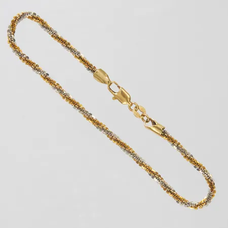Armband längd 19cm, bredd 3mm, tvåfärgat, 18K Vikt: 5,5 g