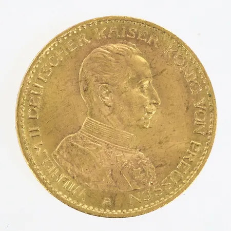 Mynt 20 mark Wilhelm II Deutscher Kaiser, 2014, Ø22,5mm, 21,6K. Vikt: 8 g