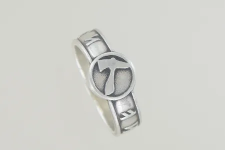 Ring stl:18 bredd 5 mm, silver 925/1000 Vikt: 4,3 g
