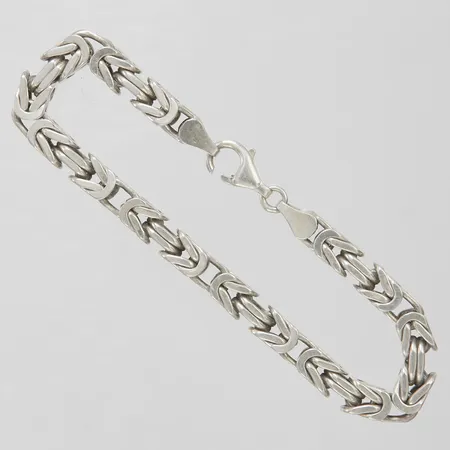 Armband Kejsar längd 19cm, bredd 5,5mm, defekt lås, silver 925/1000 Vikt: 28,4 g