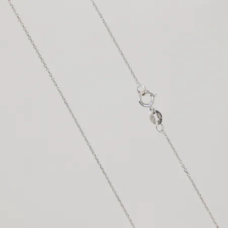 Kedja tunn ankar, 57cm, bredd 0,5mm, Italy, vitguld, 14K Vikt: 1,2 g
