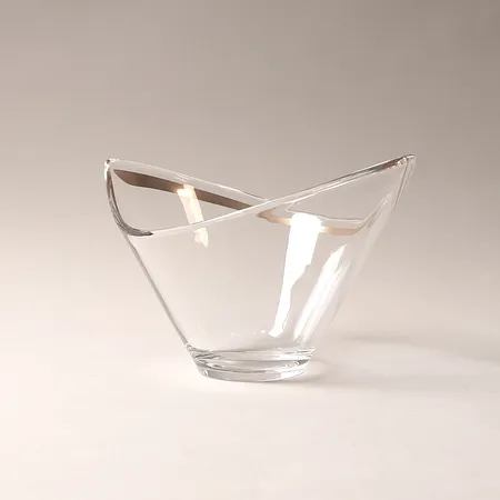 Skål New Wave, Villeroy & Boch, glas med gulddetalj, höjd: 13cm. Vikt: 0 g