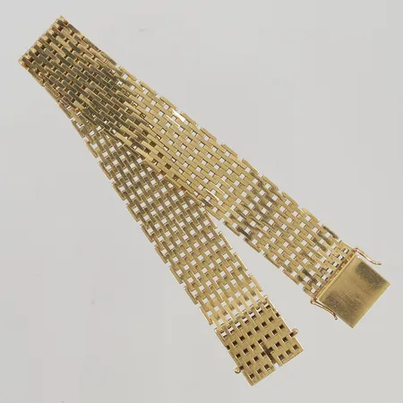 Armband korridorlänk 18,5cm bredd 15mm 18K 52,3g.
