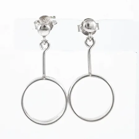 Örhängen bredd 4-14mm, längd 31mm, silver 830/1000 3,5g. 
