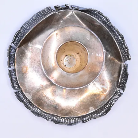 Ljusstake defekt, silver 830/1000. Vikt: 38,8 g