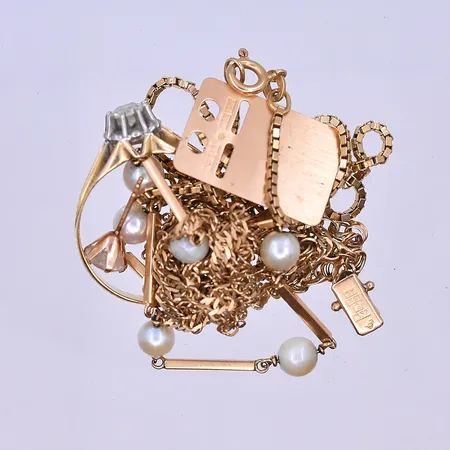 Diverse guld, 18K. Vikt: 26,8 g