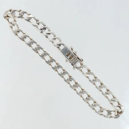 Armband Pansar längd 25,5cm bredd 7mm trögt lås saknar låsåtta Silver 830/1000.  Vikt: 26,8 g