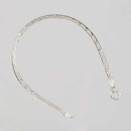 Armband halvstelt 16cm, bredd 2,7mm, 925/1000 silver, Vikt: 1,8 g