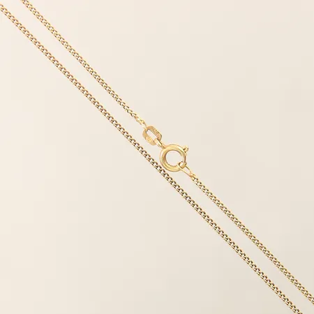 Kedja Pansar längd 43,5cm bredd 1,3mm ojämnheter 18K Vikt: 2,8 g