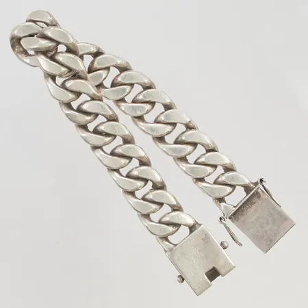 Armband pansar 22,5cm bredd 15mm tjocklek 6mm 925/1000 Silver 153,1g.