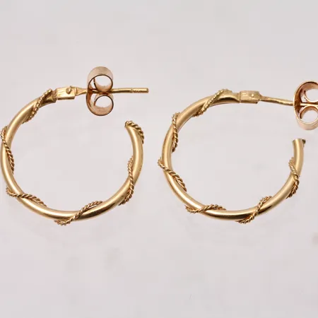 Örhängen Ø22,5mm, bredd 2,7mm, 18K, 3,02g.