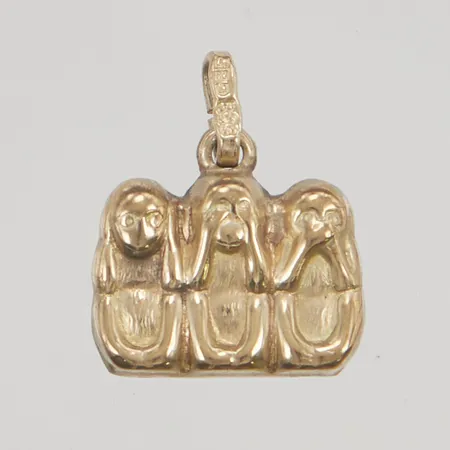 Hänge "apor" 13x15mm 8K 1,1g.