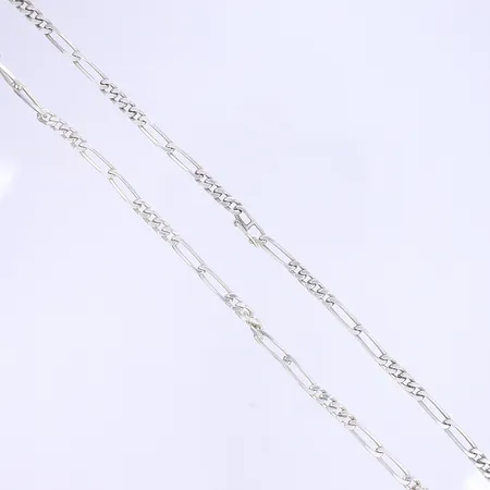 Halskedja Figaro 70cm bredd 5mm ostämplat silver Vikt: 31,1 g