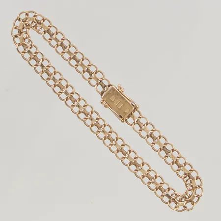 Armband x-länk 19cm bredd 6mm 18K 8,6g.