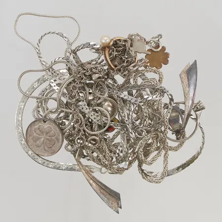 Diverse silver delvis defekt 830-925/1000 Silver 91,0g.