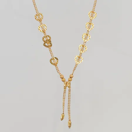 Collier 42cm ett hjärta sitter löst, 22K 7,2g.