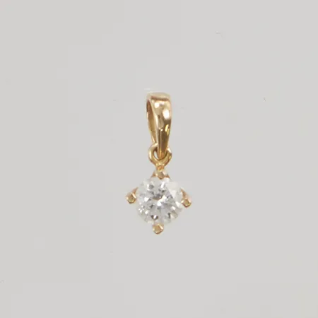 Hänge GHA med diamant 0,20ct 4x4mm 18K 0,4g.