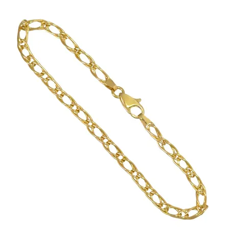 Armband i 18K guld, Balestra Italien, längd 19,0 cm, bredd 3,8 mm, fint skick Vikt: 6,4 g