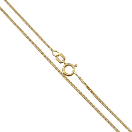 Halskedja i 14K guld, längd 45,0 cm, bredd 1,1 mm, fint skick Vikt: 1,5 g