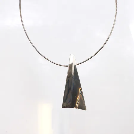 Collier, längd:42cm, 925/1000 silver. Vikt: 14,2 g