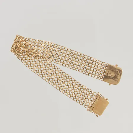 Armband X-länk 18cm bredd:14,8mm 18K, 18,2g. Skickas med postpaket.