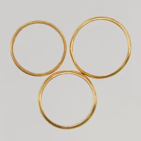 Ringar 3st graverade 23K, 15,7g,