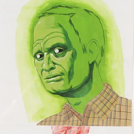 Tavla, Kevin Christy, blandteknik, bladstorlek 55x21,5cm, proveniens Galleri Loyal, Stockholm. Skickas med postpaket.