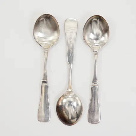 Kaffeskedar, 3st, Uppsala, 11cm, Silver 830/1000 Vikt: 44,5 g