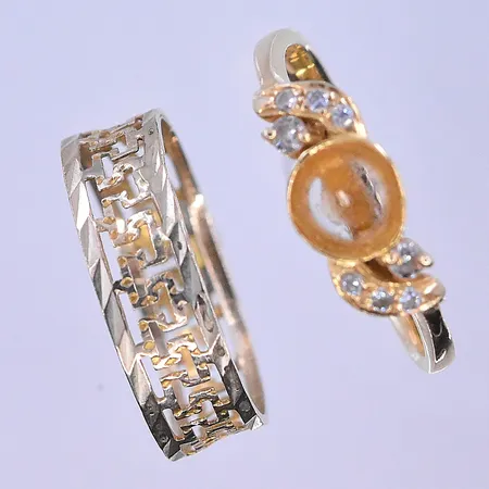 Ringar stl:16 och 17¼, 14K. Vikt: 2,7 g