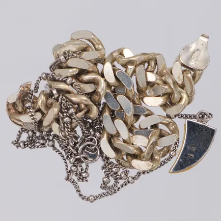 Armband, Pansar, Collier, defekt, 925/1000 silver Vikt: 22,7 g