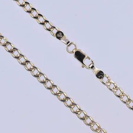 Kedja Pansar längd 51 cm, bredd 3 mm 9K. Vikt: 4,3 g