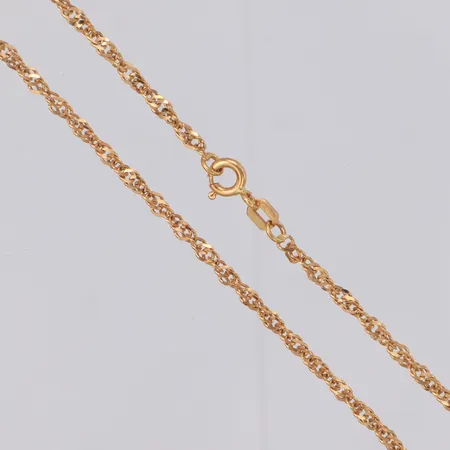 Kedja Singapore längd 42cm bredd 2,2mm GHA 18K Vikt: 4,1 g