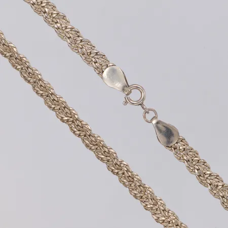 Collier längd 41,5cm, bredd 5,7mm, 925/1000 silver Vikt: 18,9 g
