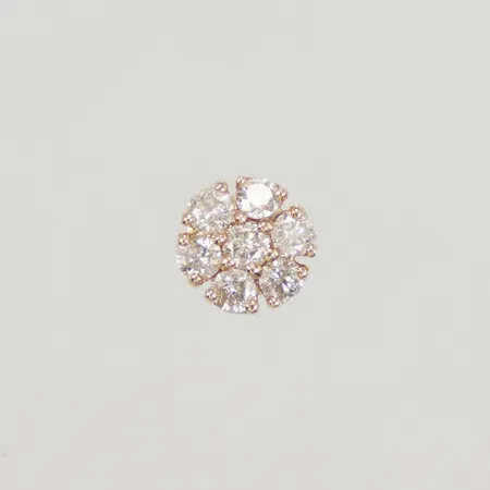 Hänge med diamanter ca 7 x 0,03ct, Ø5,9mm, utan kontrollstämpel, 10K, Vikt: 0,4 g