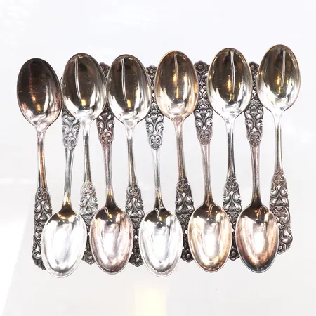 11st kaffeskedar, 830/1000 silver. Vikt: 89,8 g