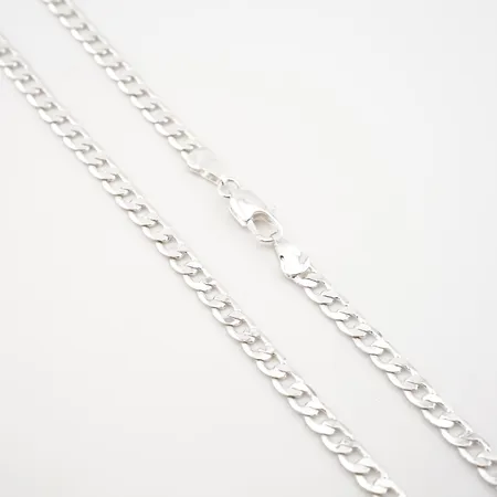Halskedja, silver, 61,5cm, bredd 4mm, 925/1000, mkt fint skick Vikt: 11,2 g