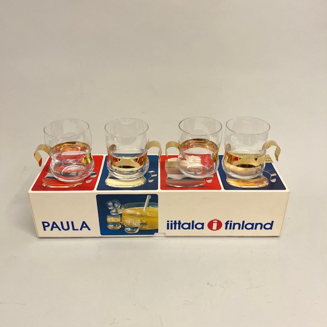 4 glas med förgyllda handtag 22cl | Pantbanken Sverige