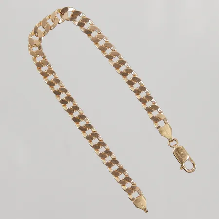 Armband Pansar manglad 18,5cm, bredd 6mm, repor, 18K Vikt: 10,5 g