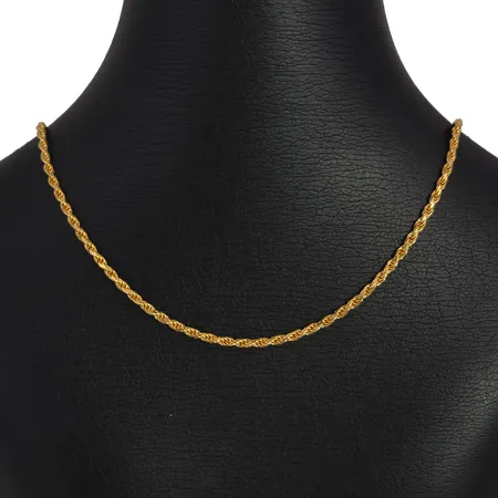 Halskedja Cordell, 18K guld, Italien, svensk kontrollstämpel, längd 45,0 cm, diameter 2,2 mm, fint skick Vikt: 12,4 g