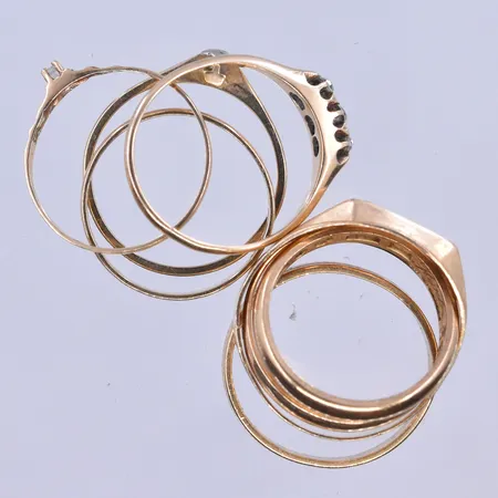 Diverse guld, 18K. Vikt: 16,5 g