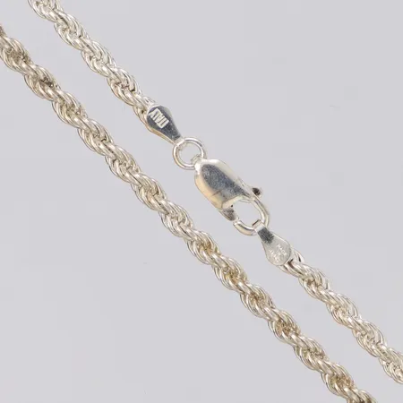 Collier Cordell, längd 91,5cm, bredd 2,8mm, Italy 925/1000 silver Vikt: 27 g Skickas med postpaket.