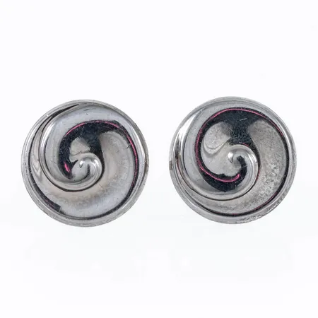 Örhängen Vivianna Torun Bülow-Hübe för Georg Jensen nr.410 Ø14,5mm silver 925/1000 6,0g. Ask medföljer.