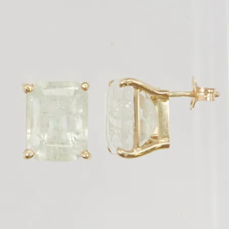 Örhängen med stenar 10x12mm 18K 6,6g.