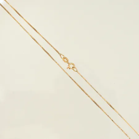 Halskedja Venezia längd 43cm bredd 1mm, flera ojämna länkdelar, 18K 2,6g Vikt: 2,6 g