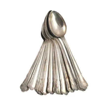 Kaffeskedar silver, 13 stycken, längd 12 cm, bruksskick  Vikt: 157,8 g