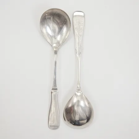 Serveringsskedar, 2st, Uppsala, 20,5cm, Silver 830/1000 Vikt: 134,3 g