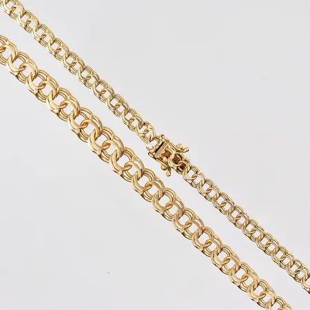 Collier Bismarck längd 44cm doserad bredd 4-6,2mm 18K Vikt: 14,3 g